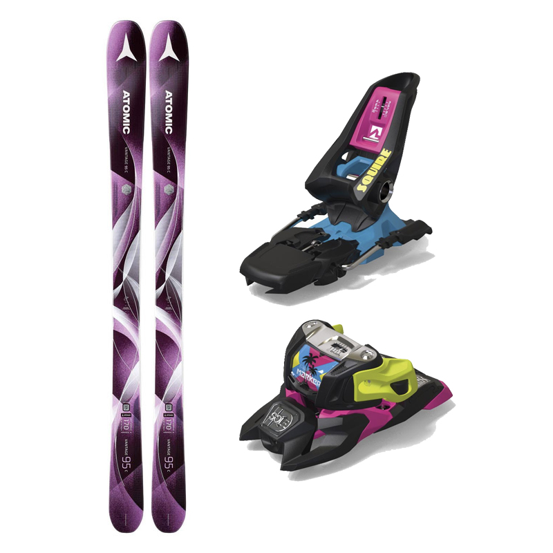 Narty Atomic Vantage Wmn 95c Berry / Rose + Marker Squire 11 ID Black Pink